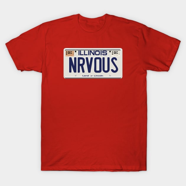 Ferris Bueller's Day Off - NRVOUS Ferrari Licence Plate T-Shirt by Uri_the_Red